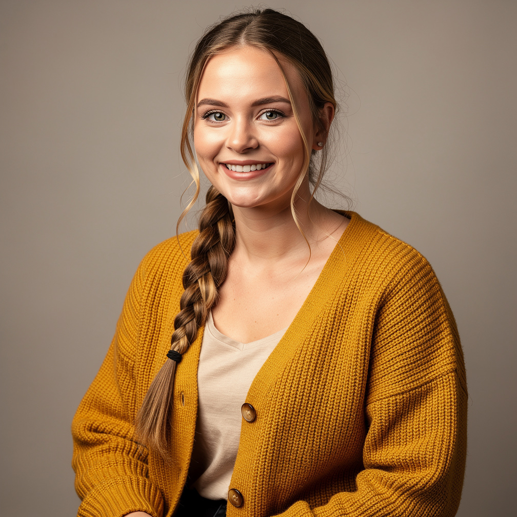 Portrait of a young Danish woman community manager